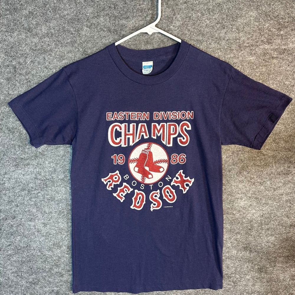 Vintage Boston Red Sox 1986 Eastern Division Champs T Shirt‎ Mens Large Anvil